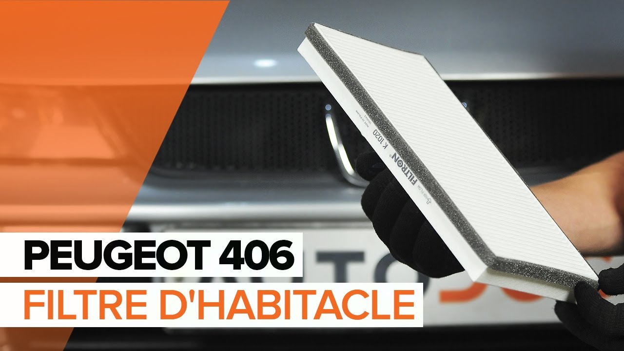 Comment changer : filtre d'habitacle sur Peugeot 406 berline - Guide de remplacement