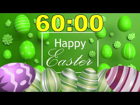 60 Minute Happy Easter Countdown Timer Spinning Easter Egg Fun Music Alarm