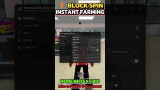 Block Spin Instant Farming ATM 💵 #robloxscript #blockspin #roblox