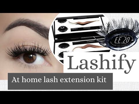 , title : 'LASHIFY TUTORIAL // DIY Lash extension kit you can do from home. Lasts 5-7 days! Super easy to do'