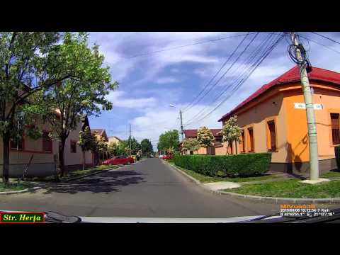 Driving in Timişoara: Str. C.A. Rosetti - Bd. Cetăţii. Timelapse 1.8x