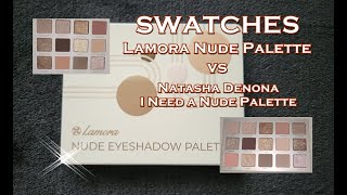 Swatches LAMORA Nude Eyeshadow Palette