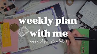 1/26 - 2/1 hobonichi cousin & weeks plan with me | vertical weekly experiment | weekly set-up