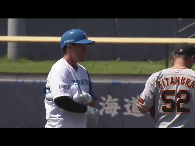 【ファーム】エンドランで先制!! ファイターズ・高濱祐仁 フェンス直撃のタイムリー2ベース!! 2022年6月25日 北海道日本ハムファイターズ 対 読売ジャイアンツ