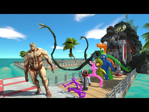 Armored Titan vs Biollante OASIS DEATH RUN - Animal Revolt Battle Simulator