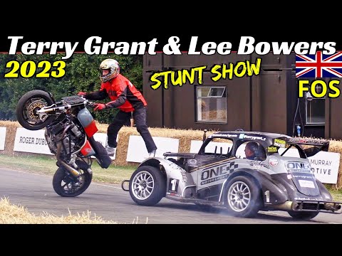 Terry Grant & Lee Bowers Stunt Show at 2023 Goodwood Festival of Speed (FOS) - Tricks & Burnouts!