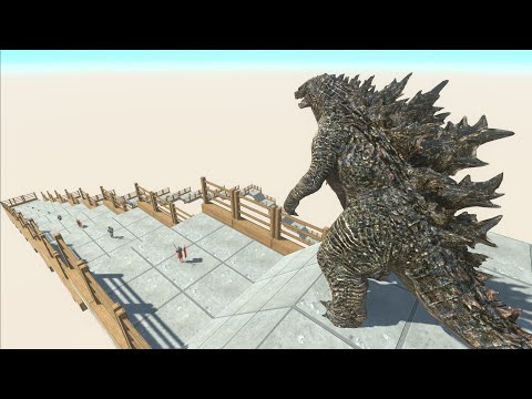 GODZILLA DEATH FALL Strength Test - Animal Revolt Battle Simulator