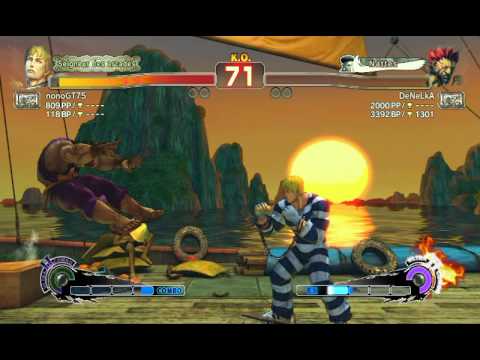 nonoGT75 [Cody] vs DeNeLka [Akuma] USF4 Online Ranked Matches - PSN
