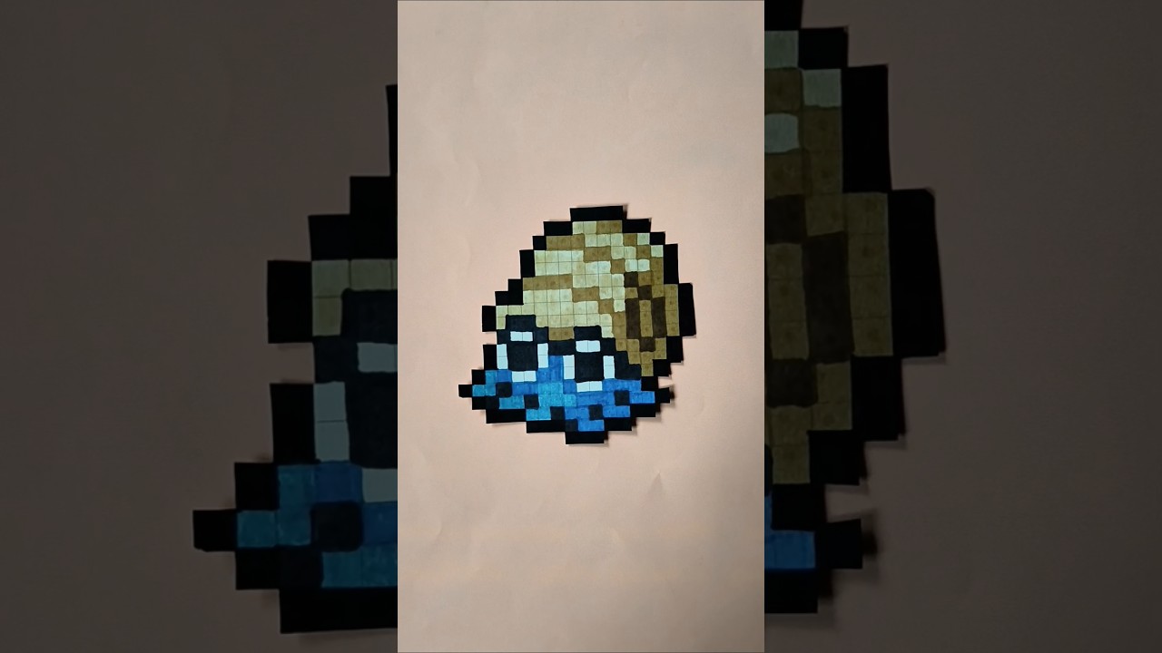 Fossil Pokemon Omanyte! ❤️ #shorts #diy #fyp #pixelart #art #pokemon