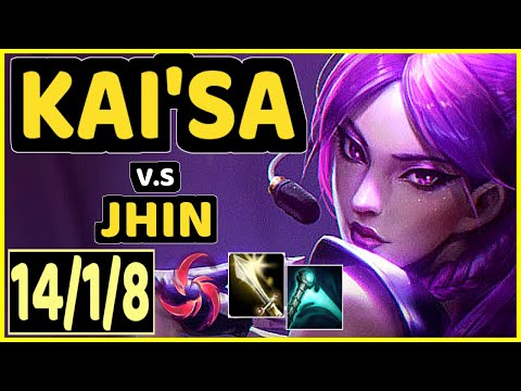LUGER (KAI'SA) vs JHIN - 14/1/8 KDA BOTTOM ADC CHALLENGER GAMEPLAY - EUW