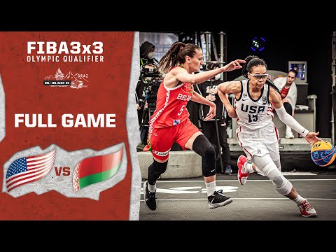 USA v Belarus | Women's - Full Game | FIBA 3x3 Olympic Qualifier thumnail