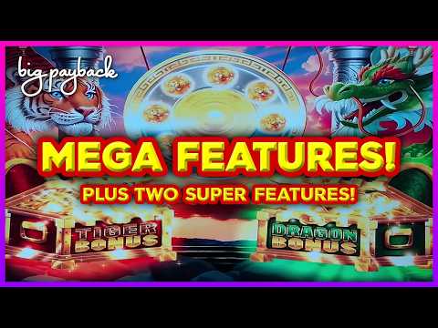 3 MEGA FEATURES, NO WAY! Tiger and Dragon Super Bonus Slots!