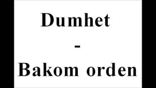 Dumhet - Bakom orden