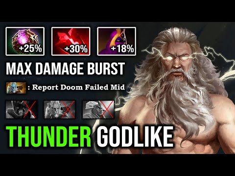 TRULY THUNDER GOD Max Burst Dmg 1st Item Veil 100% Shut Down Mid Lane Doom | DotA 2 Pro Zeus Guide