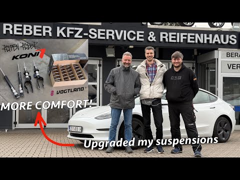 Tesla Model 3 suspensions upgrade with Reber KONI Special Active shocks & Vogtland springs