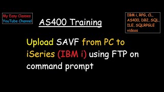 Upload SAVF from PC to iSeries(IBM i) using FTP on command prompt