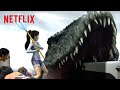Face to Face with a Mosasaurus 🌊 Jurassic World Camp Cretaceous | Netflix After School