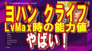 【ウイイレ2020】ヨハンクライフLvMax能力値紹介