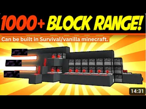 How to build TNT sniper rifle/artillery cannon in Minecraft (Vanilla) No commands.