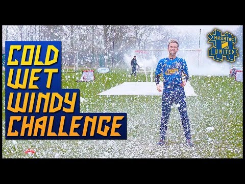 COLD, WET & WINDY FOOTBALL CHALLENGE!