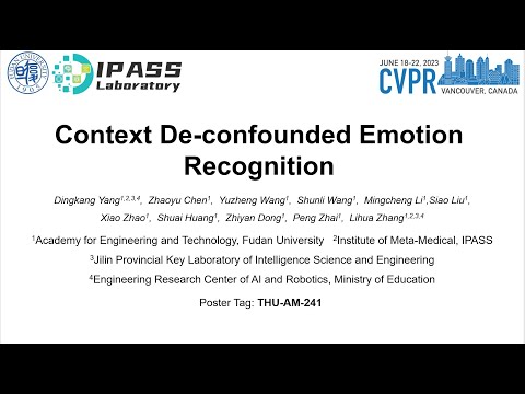 Context De-confounded Emotion Recognition [CVPR2023]