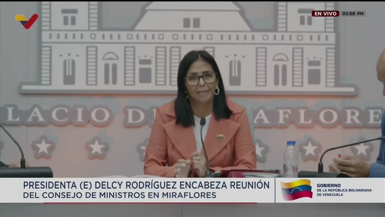 Delcy Rodríguez lidera consejo de ministros, 26 de mayo de 2026
