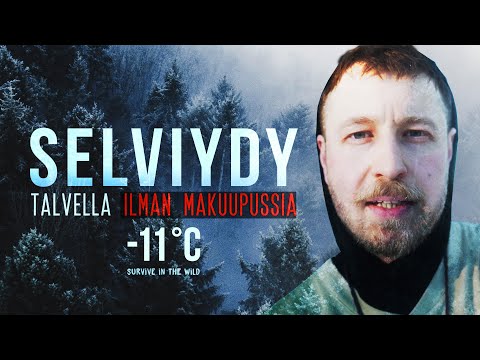 Talvella ilman makuupussia -11°C | SELVIYDY | Winter Bushcraft Survival
