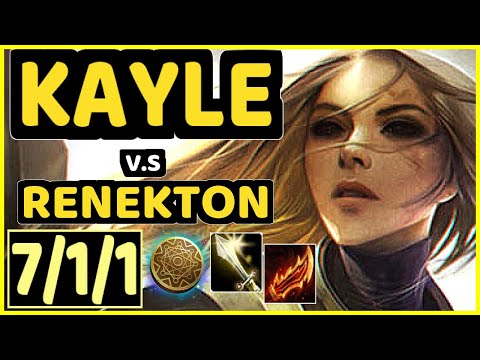 STROMPEST (KAYLE) vs RENEKTON - 7/1/1 KDA TOP GAMEPLAY - NA Ranked GRANDMASTER