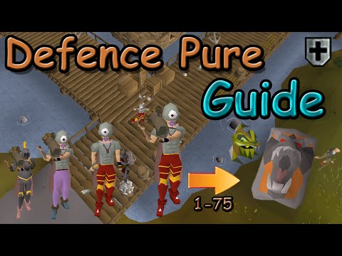 Oldschool Runescape - Defence Pure/Tank | Guide 1-75 Defence | (DFS+Serp helm Pure)