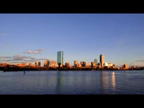 Late Spring Sunset Timelapse Over Boston from Longfellow Bridge