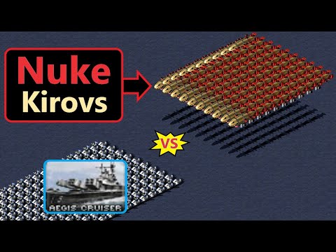 Aegis Cruiser vs NUKE Kirovs - Red Alert 2