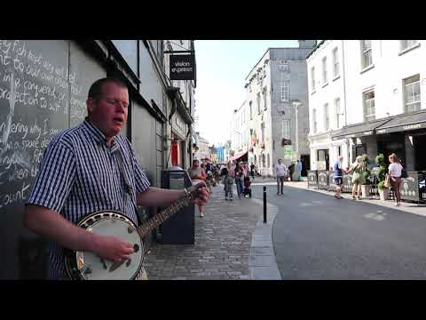 Robin Hey Busking in Galway Ireland - The Rose of Allendale