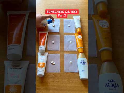 How much oil is in your Sunscreen? #skincare #sunscreen