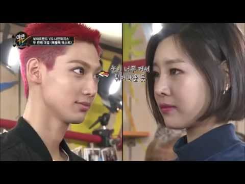 Sung Ah ( 9Muses ) intimidates  Kwang Min ( Boyfriend )