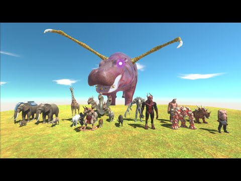 ESCAPE FROM ALIEN HIPPOPOTAMUS- Animal Revolt Battle Simulator!