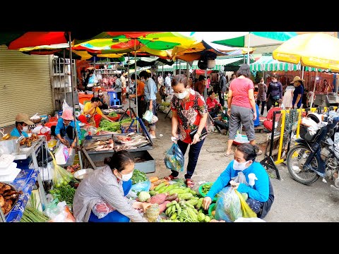 Morning Tour at Boeung Trabek Plaza Phnom Penh - Cambodia Food Market Tour