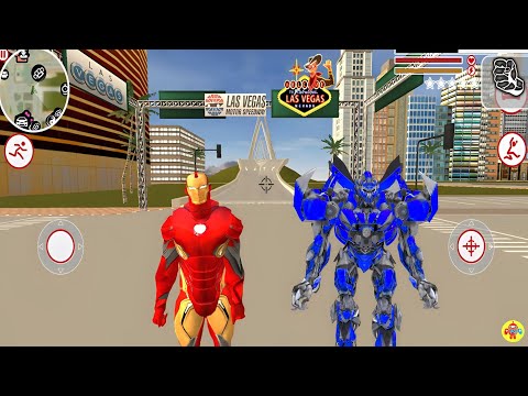 Süper Kahraman Demir Adam - Iron Rope Hero Vegas City Robot World #56 - Android Gameplay