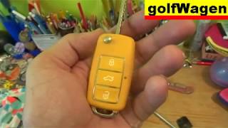 VW Golf 5 how to replace the key cover, restoration remote control key. chip extract 100% detailed