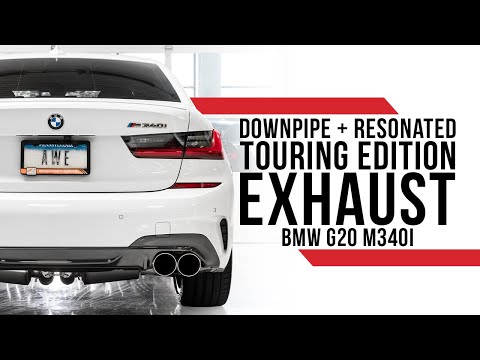 AWE Resonated Touring Edition Exhaust for the BMW G20 M340i [aftermarket DP]