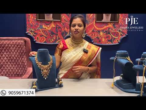 Long Nakshi and Kundan Work Wedding Jewellery