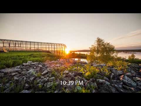 The Midnight Sun in Rovaniemi, Lapland, Finland
