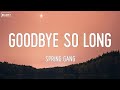 Spring Gang Goodbye So Long Lyrics