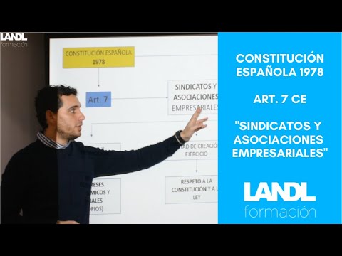 Constitución española 1978 para oposiciones y esquema artículo 7 título preliminar
