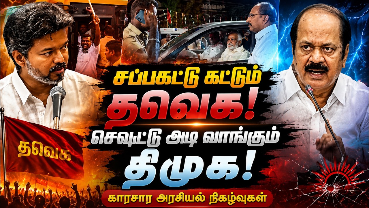 சப்பகட்டு கட்டும் தவெக! செவுட்டு அடி வாங்கும் திமுக! காரசார அரசியல் நிகழ்வுகள் | CM Vijay | DMK