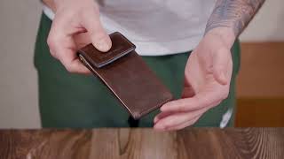 Оригинальная ключница в виде футляра из натуральной кожи GRANDE PELLE 22570 коричневая