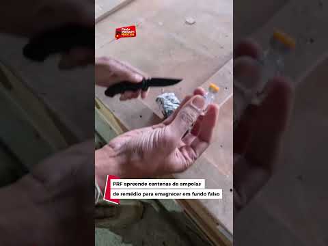 PRF apreende centenas de ampolas de remédio para emagrecer em fundo falso