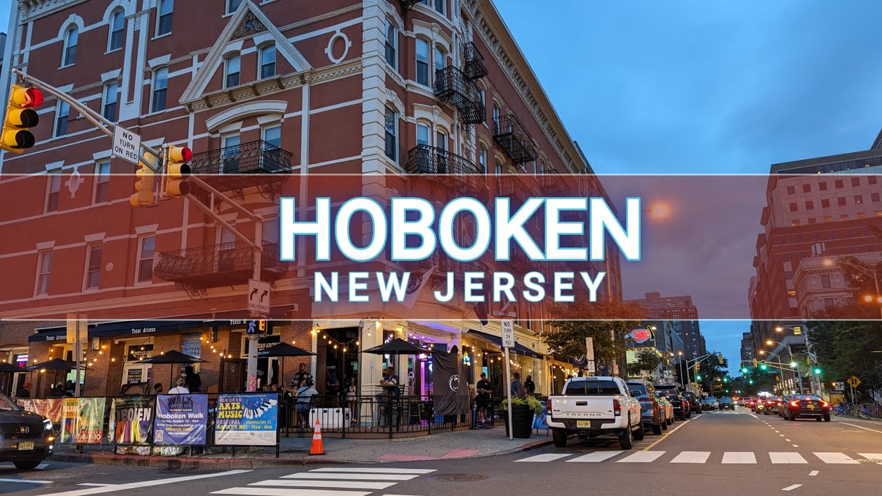 Immersive street-level walking tour through Hoboken, NJ, United States, showcasing authentic urban landscapes, local architecture, and the vibrant atmosphere of the city's neighborhoods