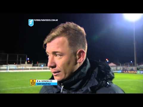 "Seguir de esta manera". Santamarina 3 - Gimnasia (J) 0. Fecha 19. Primera B Nacional 2015. FPT.