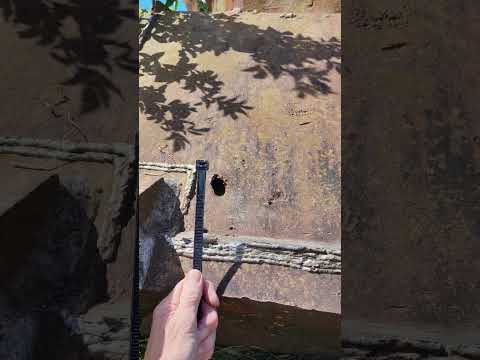 Depleted Uranium Bored Through  5 inch Armour Plate