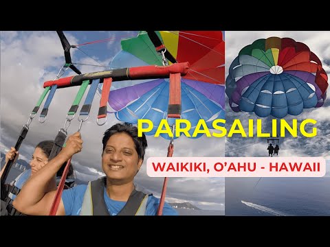 4K Parasailing Adventure: Soaring 1000ft Over Waikiki Coast Oahu, Hawaii!